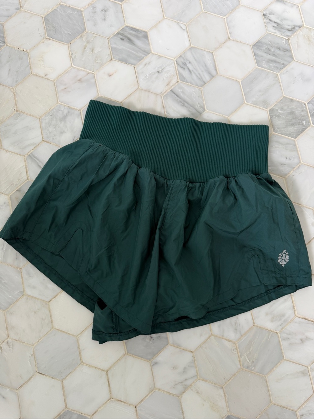 Free People Carpe Diem High-Waist Forest Green Women's Active Shorts